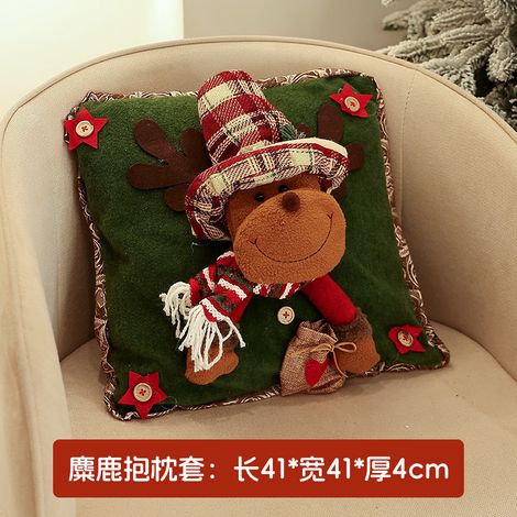 Weihnachtsdekoration, Kissenbezug mit Cartoon-Motiv (alter Mann), Zylinderhut-Puppe, Dekoration für eine gemütliche Party zu Hause