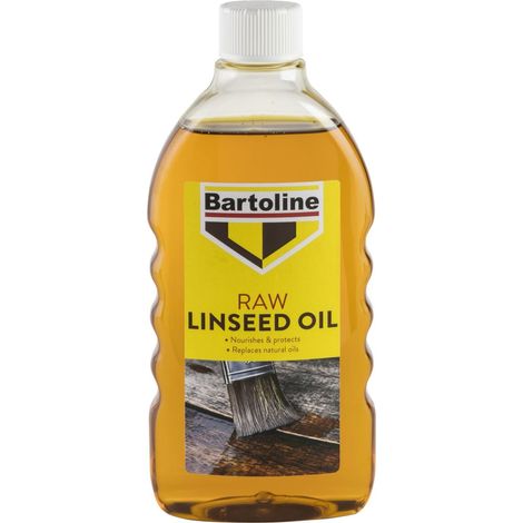 Olio di lino grezzo Bartoline 500 ml – Protettivo naturale per il legno e trattamento idrorepellente per mobili, pietra e attrezzature sportive (1/2)