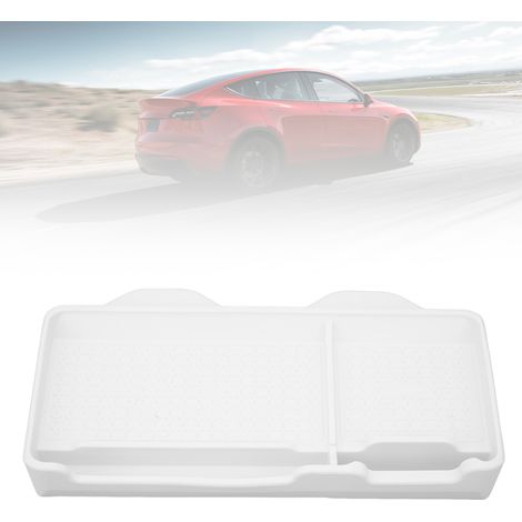 Boîte de rangement multifonctionnelle en silicone pour tableau de bord avec aimant caché pour Tesla Model 3/Y blanc (référence : M3Y-GA140WHITE) (1/5)