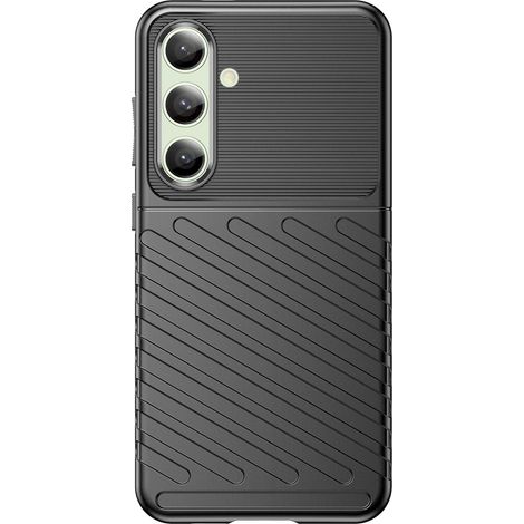 Custodia in silicone, cover protettiva per Samsung Galaxy S24 FE Thunder Case - nera (1/5)