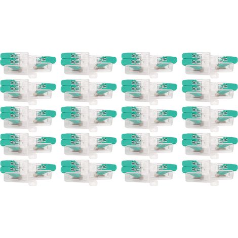 10-20AWG Drahtverbinder, 20-teiliges Set, Schnellhebelverbinder, 1 Eingang, 2 Ausgänge mit Gewindebohrungen, für flexible und starre Drähte, Kupferleiter