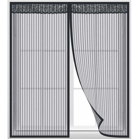 Moustiquaire Magnetique Fenetre 150 x 150 cm, XU, Aimantée Auto-AdhéSif en Maille, Installation Facile pour La Plupart des Fenêtres - KZQ (1/4)