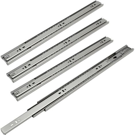 Randaco Guide per cassetti Guide per carichi pesanti con chiusura morbida ad estrazione totale 45 mm Guide da 400 mm 20 pezzi