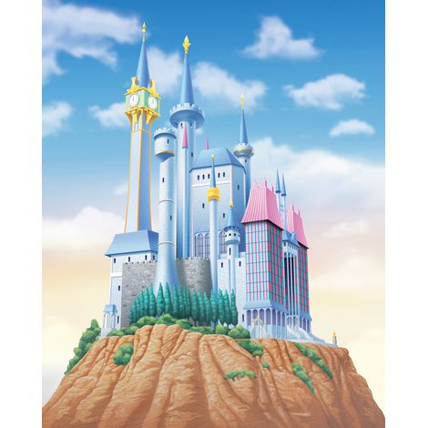 Papier peint panoramique - Disney Princess Cinderella Castle - Taille: 200 x 250 cm