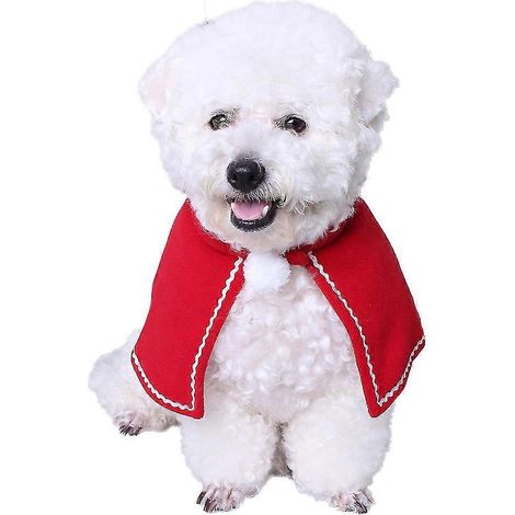 Capa para perro y gato con traje rojo de Navidad (1/5)