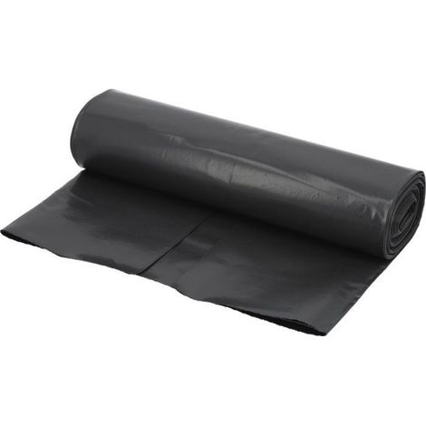 Sacs Poubelle - 120 L - 100 µm - Noir - LDPE - Pour Chantier Et Déchets Encombrants - 10 Pièces (1/2)