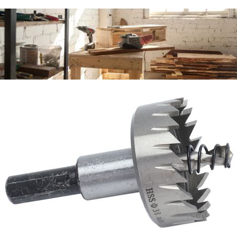 Lochsäge für Holzbearbeitung, Aufweitbohrer für Metall, 38-mm-Bohrer für dicke Eisenplatten (Lieferung in Luftpolsterfolie verpackt) (1/5)