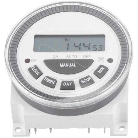 16A Minuterie Hebdomadaire Horloge Programmable Hebdomadaire Programmateur Interrupteur Relais avec Cache AntiPoussière pour Appareils Ménagers Lampe (1/4)