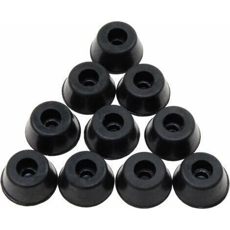 Alovez - Cabinet Rond Noir Cas en Caoutchouc Table Chaise Jambe Pied Pied Pieds Protecteur Anti-dérapant Circulaire tampons de Pare-Chocs 17 x22 x 10mm 50 PCS (17 x22 x 10mm) (1/5)