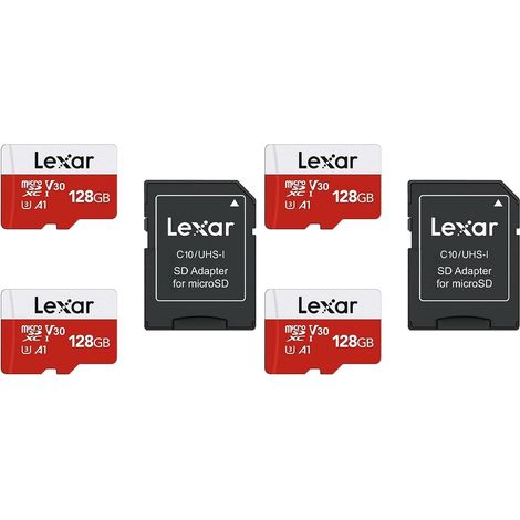 Lexar Carte Micro SD 32 Go Lot de 5 Cartes, jusqu'à 100 Mo/s (1/5)