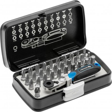 Jeu de tournevis Hogert HT1R460 1/4'' 33 unités
