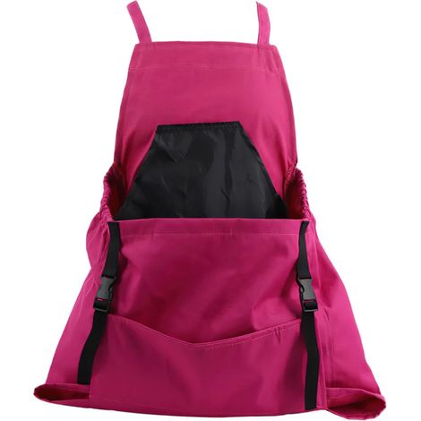 Tablier de jardin à poches, tablier de travail imperméable et ajustable, rose (1/5)