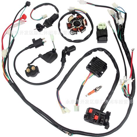 ATV 4WD ATV Accessories GY6 125CC 150CC Full Vehicle Wiring Harness Circuitry Ignition System CDI Kit (1/5)