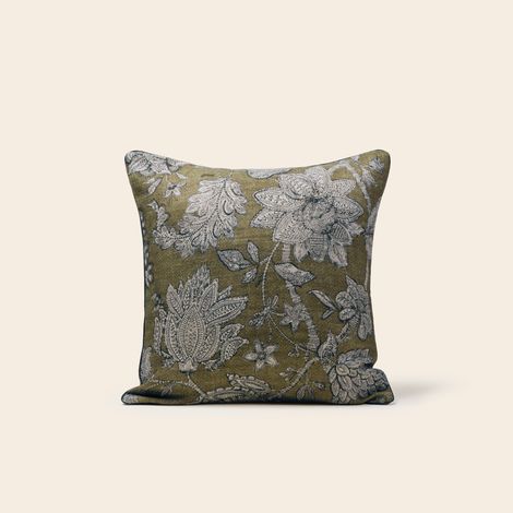 Housse de coussin en Fleurs indiennes imprimées LILIVATI (1/4)
