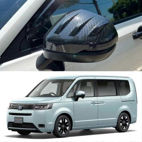 Passend für Honda Buwei Stepwgn 22-23: Rückspiegelabdeckung mit Carbonfaser-Muster, Rückspiegelrahmen, Seitenfensterabweiser, Dekorationselement