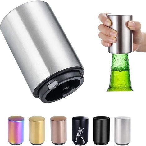 Ouvre-bouteille magnétique pour bière, ouvre-bouteille automatique à pression, outil pour ouvrir les capsules de bière, cola et soda. (1/5)