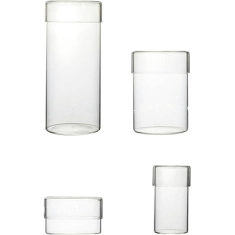 4 Stück Glasvorratsdosen mit Deckel Luftdichte Lebensmittelaufbewahrungsbehälter aus Klarem Glas Kaffeebohnenbehälter für Haushalte Hält Lebensmittel Frisch (1/5)