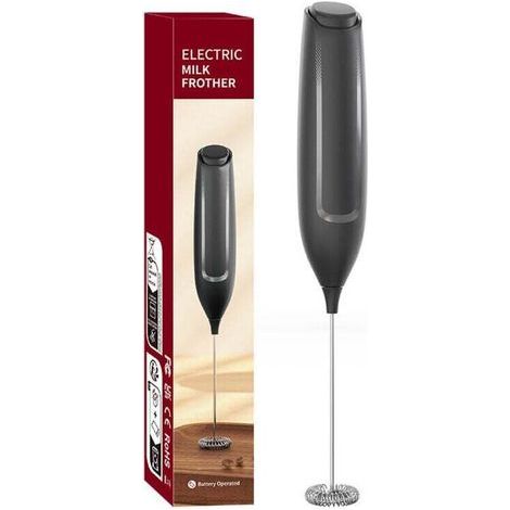 pair Mousseur à lait électrique, mini fouet en acier inoxydable, moteur extra puissant et puissance pour café/latte/cappuccino/chocolat chaud XXW
