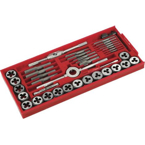 Kit giramaschi e filiere set 20 pezzi con cassetta