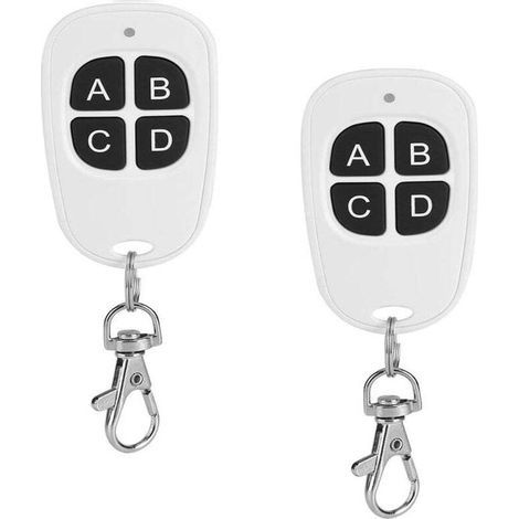 Télécommande universelle pour porte de garage, émetteur sans fil à 4 canaux 433 MHz, compatible avec le code d'apprentissage 1527(2 articles)