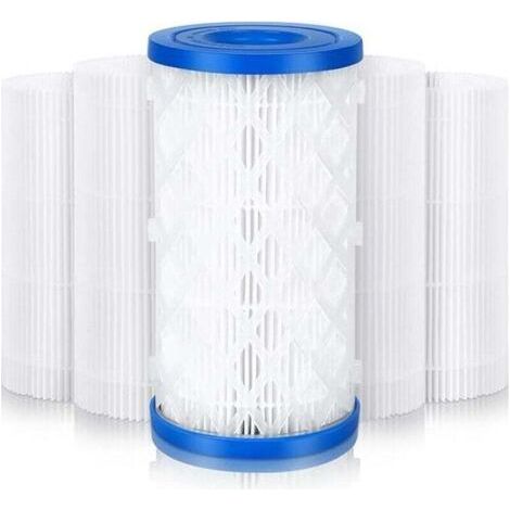 Lot de 5 cartouches filtrantes pour piscine - Filtre spa - Pour pompe de filtration Intex Bestway - Accessoires de type A et C (1/5)