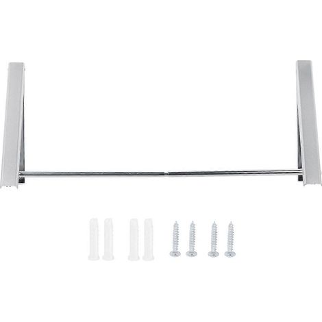 Séchoir mural pliable en aluminium pour vêtements, support de linge fixé au mur, modèle Space, portable et repliable, idéal petite buanderie (1/5)