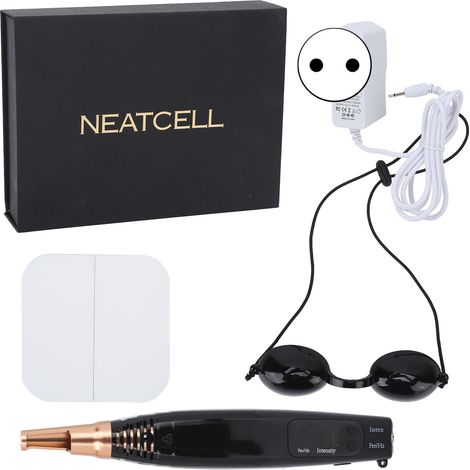 Stylo picoseconde professionnel noir 100-240V prise UE, dispositif de beauté cutanée pour élimination tatouage, taches de rousseur, grains de beauté, verrues par lumière bleue (1/5)