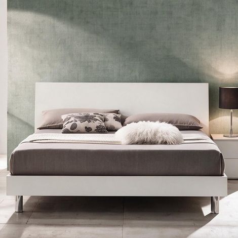 Camera da Letto Completa Urano con Armadio 4 Ante – Bianco Larice