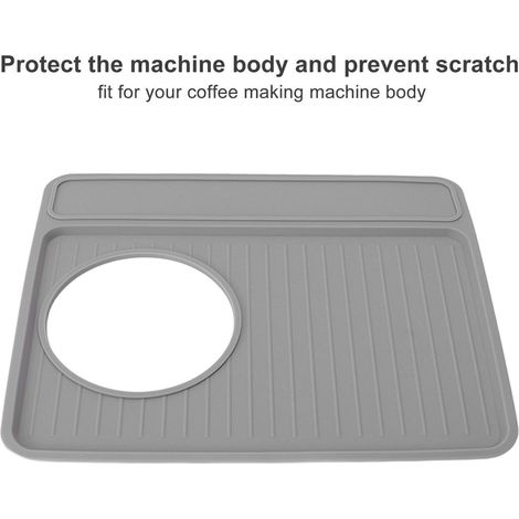Graue, rutschfeste Silikonmatte für Kaffeemaschinen – Kaffeemaschinenzubehör