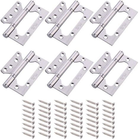 Charnière en laiton inoxydable, robuste, en acier inoxydable 304, pour porte intérieure, avec roulement à billes, idéale pour les armoires de chambre, les placards de cuisine et les portes intérieures (1/5)