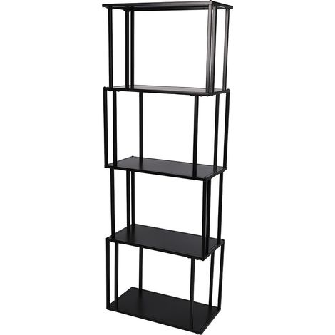 Biblioteca 5 livelli collezione SOHO - Stile design, colore nero (1/2)