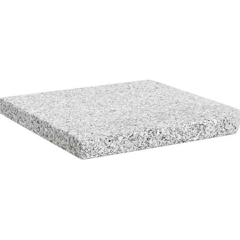 vidaXL Base de peso de sombrilla de granito cuadrada gris 25 kg (1/2)