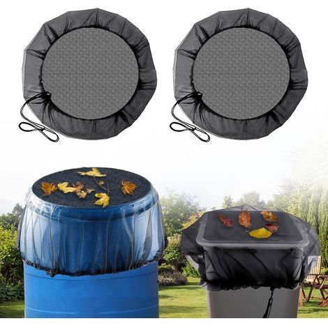 2-teiliges Regennetz, Regenschutz mit Kordelzug, runder Regenschutz, Schutz vor Insekten und Blättern (Ø 100 cm) (1/5)