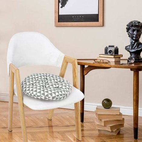 Coussin rond de 15 pouces pour chaise de bistrot, confortable et décoratif, idéal pour intérieur, extérieur, jardin ou bureau. (1/4)