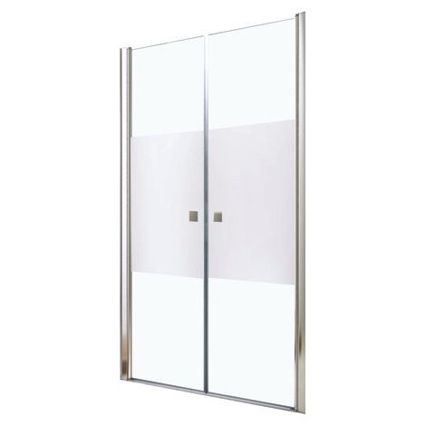 ONDEE ZEN - Porte de douche FRISCO - Finition Chromé - Portes Battantes - Givré - 90x194,5cm (1/4)