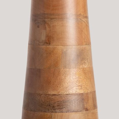 LED Stehleuchte aus Holz Zeil Rajesh ILUZZIA Himmelgrau (1/5)
