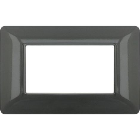 Placchetta per interruttore a 3 posti grigio scuro cassetta 503 compatibile con btcino matix supporto cover (1/2)