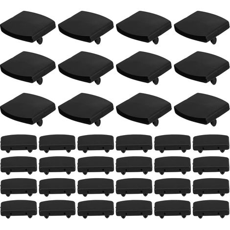 36 Pièces de Rechange pour Lit en Abs Noir Installation Facile et Connexion Sécurisée, Supports de Lattes pour Cadres de Lit, pour Réparation et Remplacement (1/5)