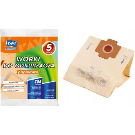 Sacs de rechange pour aspirateur Zelmer Z05, lot de 5 (1/2)