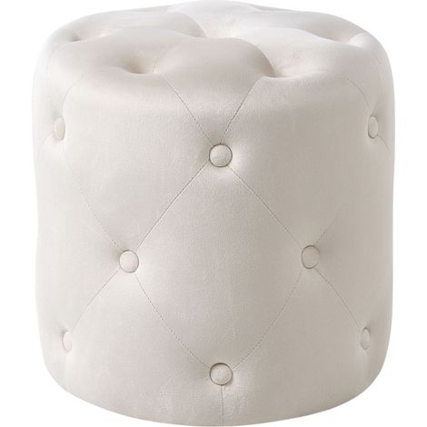 Pouf COROLLA Samtstoff Hellbeige