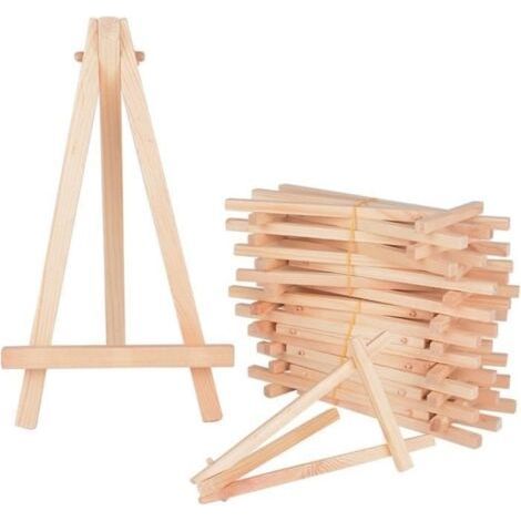 Lot de 20 Mini Bois Chevalets Triangle de Table Porte Nom Numéro Table Phtot Support pour Decoration Table de Mariage Anniversaire (1/4)
