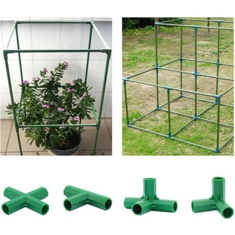 Lot de 20 raccords de 11 mm 4 Types de Supports Stables Robustes pour Cadre de Serre, connecteur Construction adapté pour Treillis (1/5)