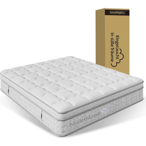 AMXCNOY Matelas à ressorts ensachés 7 zones 140 x 200 cm H3, matelas hybride en mousse froide de 25 cm d'épaisseur, ergonomique et respirant, certifié OEKO-TEX, matelas confort pour lit double (1/5)