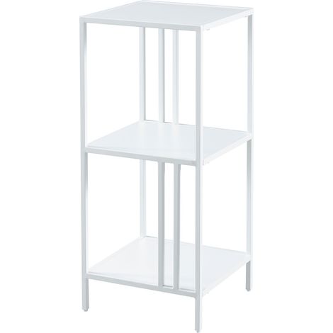 Mensola autoportante in acciaio 80 x 35 x 35 cm bianco 030006953