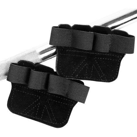 Protège Mains en Cuir pour Traction Et Musculation 2 Paquets Noir Confort Respirant Antidérapant (1/5)