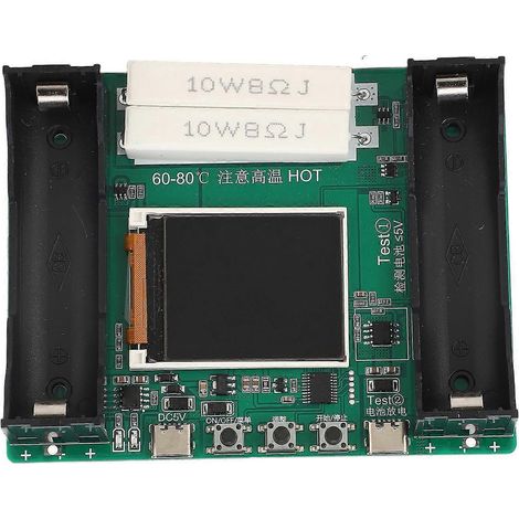 Batteriewiderstandstester mit 1,77-Zoll-Display, hoher Genauigkeit, Kapazitätsanzeige für 18650-Batterien