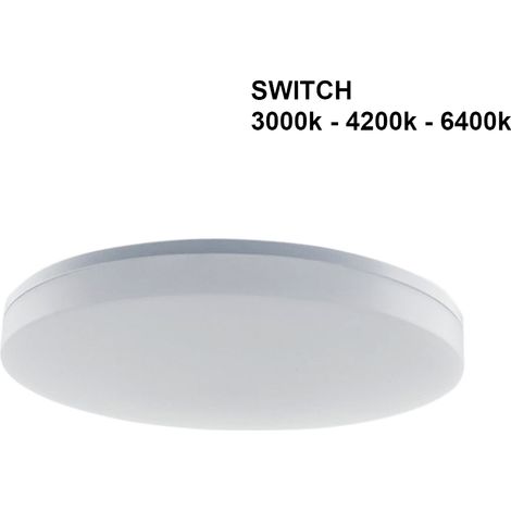 PLAFONIERA LED ROTONDA TRICOLOR 36W SWITCH 3000-4200-6400K DIAMETRO 330MM SILAMP (1/5)