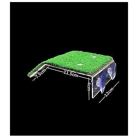 Plateforme de repos pour tortues, rampe pour tortues, terrasse de repos pour tortues, échelle pour reptiles avec gazon artificiel, décoration d'aquarium - M (1/4)
