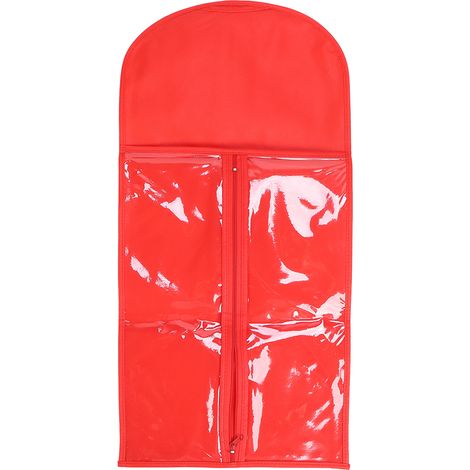 Housse anti-poussière pour perruque en tissu non tissé, sac à poussière pour perruque, sac de rangement pour perruque (rouge) (1/5)