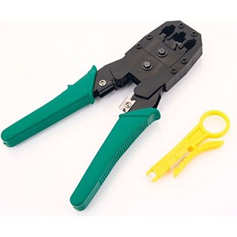 WJ-315 4P 6P 8P Multifunctional Crystal Plug Wire Crimping Pliers Green (1/2)